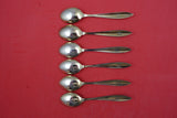 Norwegian Sterling Silver Demitasse Spoon Set of 6 enameled 3 3/4"