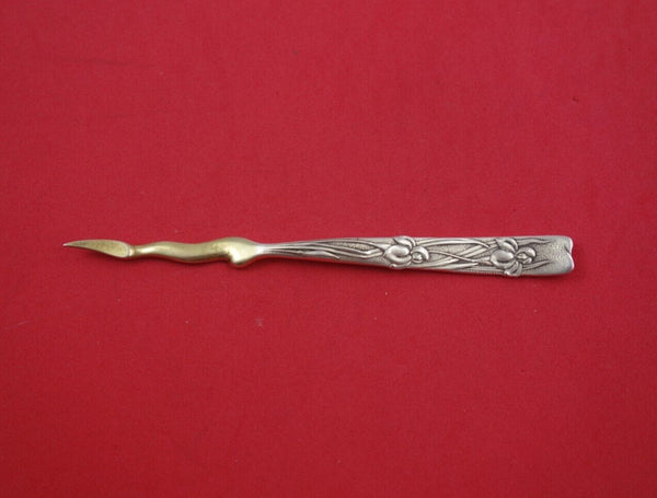Vine by Tiffany Sterling Silver Nut Pick Gold-washed Iris Motif 5" TIFFANY BOOK