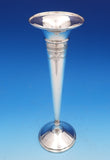 Soffel Co Sterling Silver Vase Bright-Cut Weighted #325 12" x 4" Modernism #9046