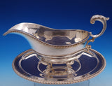 Gadroon Silverplate Gravy Boat with Underplate (#9055)