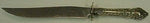 Meadow Rose by Wallace Sterling Silver Steak Carving Knife with Guard 10 1/2"