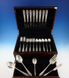 Queen's Lace by International Sterling Silver Flatware Set Dinner Service 45 Pcs