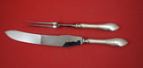 Tudor Wreath by Birks Sterling Silver Roast Carving Set knife 14 1/4" fork 11"