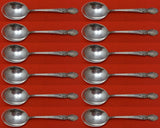 Brocade by International Sterling Silver Cream Soup Spoon Set 12 pieces 6 1/2"