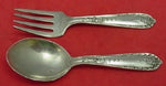 Della Robbia by Alvin Sterling Silver Baby Set 2pc Original Heirloom Infant