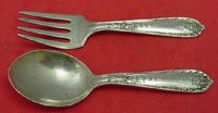 Della Robbia by Alvin Sterling Silver Baby Set 2pc Original Heirloom Infant
