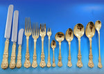 English King Gold by Tiffany & Co Sterling Silver Flatware Set 12 Service 255 pc