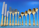 English King Gold by Tiffany & Co Sterling Silver Flatware Set 12 Service 255 pc