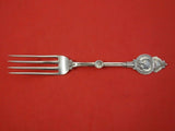 Medallion aka Warrior by Wood and Hughes Coin Silver Dinner Fork 7 3/8" Heirloom