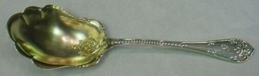 Rustic by Towle Sterling Silver Berry Spoon Gold Washed 9"