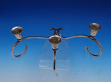 Sciarrotta Sterling Silver Candlestick Pair 3-Light All Sterling Handmade #7952
