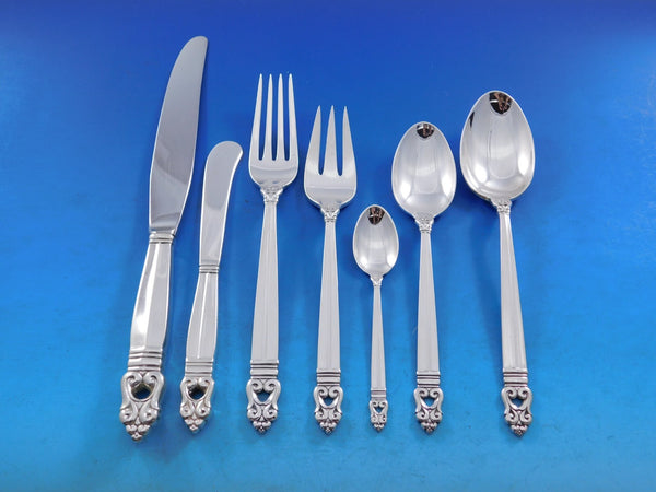 Royal Danish by International Sterling Silver Flatware Set 8 Service 65 Pieces
