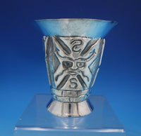 Sterling Silver Vase Handwrought with Faces 4 5/8" x 4 5/8" 6.4 ozt. (#6531)