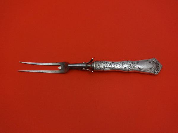 Berain by Wallace Sterling Silver Roast Carving Fork 10 3/4" Serving