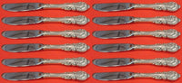 Sir Christopher by Wallace Sterling Silver Butter Spreader HH Mod Set 12 pcs