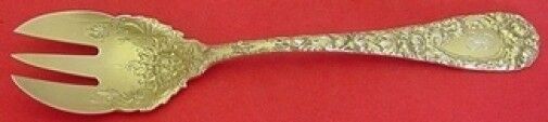 Chrysanthemum by Durgin Sterling Silver Ice Cream Fork Vermeil Fancy 5 5/8"