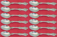 Old Orange Blossom by Alvin / Gorham Sterling Silver Teaspoon Set of 12pc 5 7/8"