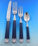 Aria Blue by Christofle France Stainless Steel Flatware Service Set 35 pcs