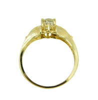 10k Yellow Gold 1ct Genuine Natural Precious Topaz Ring with Diamonds (#J684)
