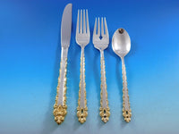 Golden La Strada by International Sterling Silver Flatware Service Set 60 pieces