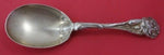 Whiting Sterling Silver Berry Spoon Hand Cast Carnation Motif 8 7/8" Heavy