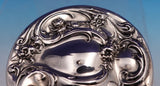 Sterling Silver and Glass Dresser Jar with Roses Gold Washed Interior (#9301)