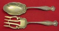 Canterbury by Towle Sterling Silver Salad Serving Set 2pc GW Fancy 9 1/2"