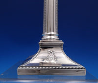 Mappin and Webb English Silverplate Candlestick Pair Columns #8530 (#7385)