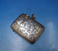 Smith and Bartlam English Estate Sterling Silver Match Safe Vermeil Ivy #6842-2