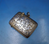 Smith and Bartlam English Estate Sterling Silver Match Safe Vermeil Ivy #6842-2