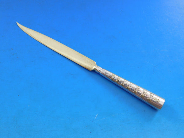 Greek Handle by Tiffany & Co. Sterling Silver Fruit Knife w/Raised Gold Leaves