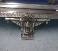 Egyptian Revival by Gorham Silverplate Inkwell w/ Double Well #4905 (#5720)