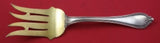 Old Newbury by Towle Sterling Silver Salad Serving Fork Gold Washed 9" Heirloom