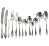 Buckingham Narrow by Shreve Sterling Silver Massive Flatware Set Service F mono