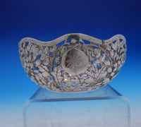 Lain Chang Chinese Sterling Silver Bowl Pierced Engraved w/Leaves Flowers #3844