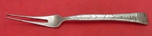 Lap Over Edge Acid Etched By Tiffany Sterling Fruit Fork w/ Leaf