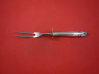 Stradivari by Wallace Sterling Silver Roast Carving Fork Sterling Guard 10 3/4"