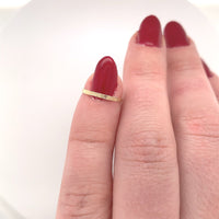 10k Yellow Gold Baby Infant Band Ring Floral Pattern Tiny Size 0 (#J6187)