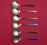 Norwegian Sterling Silver Ice Cream Spoon set of six vermeil By N.M Thune 4 3/4"