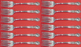 Brocade by International Sterling Silver Salad Fork Set 12 pieces 6 1/2"