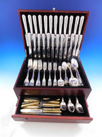 Louvois by Puiforcat France Sterling Silver Flatware Set Service 104 pcs Dinner