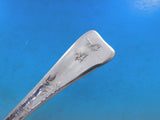 Lap Over Acid Etched by Tiffany Sterling Silver Fish Server Butterflies 12 7/8"