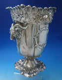 Silverplate Champagne Cooler with Liner Monogram "M" Crest and Goats (#5622)