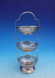 English Sterling Silver 3-Tier Miniature Candy Stand by E.S. Barnsley & Co #9221
