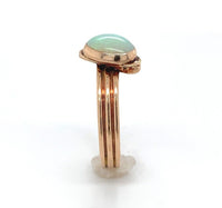 14k Gold Arts and Crafts Handwrought Genuine Natural Opal Ring size 5.5 (#J6348)