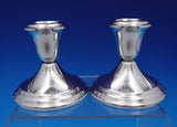 Old French by Gorham Sterling Silver Candlestick Pair #838 3" x 3 1/4" (#8967)