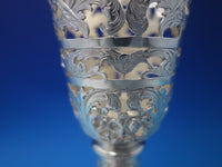 German Sterling Silver Vase Holder Pierced without Insert 13.3 ozt 9 3/4"(#6338)