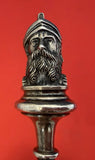 Bust Gorham Sterling Silver Cracker Spoon Long Applied Detail Helmeted Man 11"