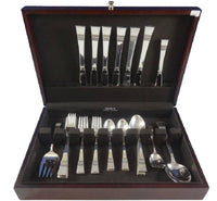 Diadem by Reed & Barton Sterling Silver Flatware Service Set 35 PC Modern Beaded