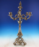 Christofle Silverplate Candelabra w/Fruit Motif Very Heavy 24 1/4" x 12" (#7507)